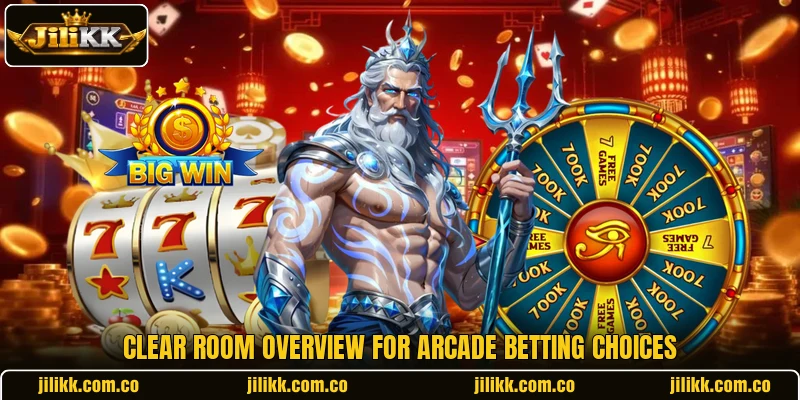 Clear room overview for Arcade betting choices