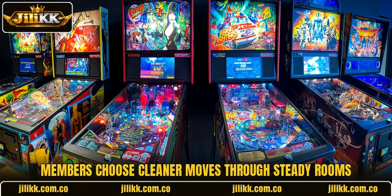 Members choose cleaner moves through steady rooms Members choose cleaner moves through steady rooms