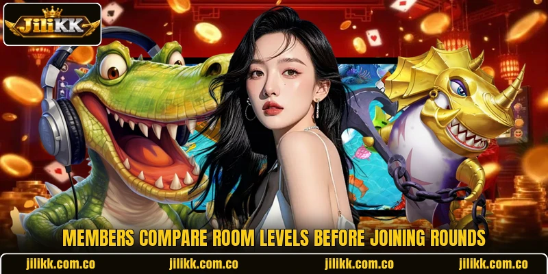 Members compare room levels before joining rounds