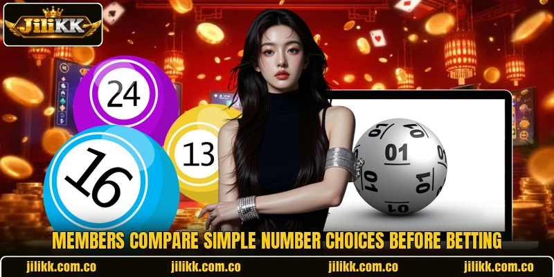 Members compare simple number choices before betting