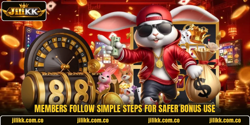 Members follow simple steps for safer bonus use Members follow simple steps for safer bonus use