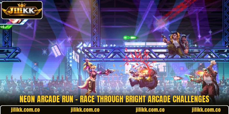 Neon Arcade Run - Race Through Bright Arcade Challenges