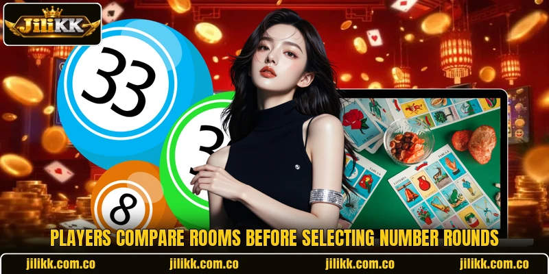 Players compare rooms before selecting number rounds Players compare rooms before selecting number rounds