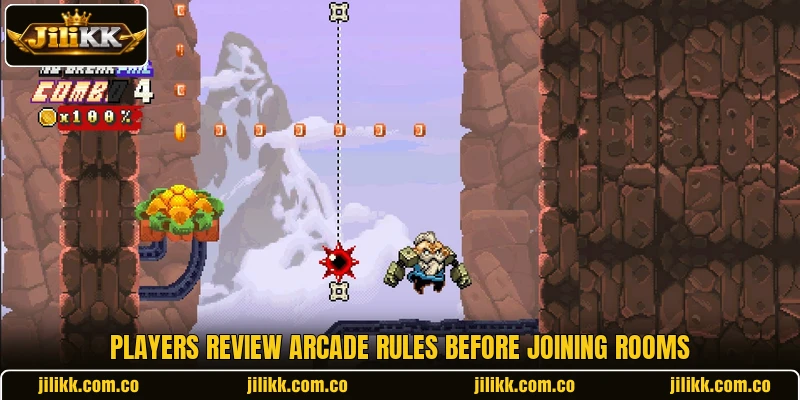Players review arcade rules before joining rooms