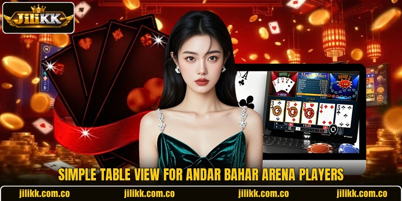 Simple table view for Andar Bahar Arena players