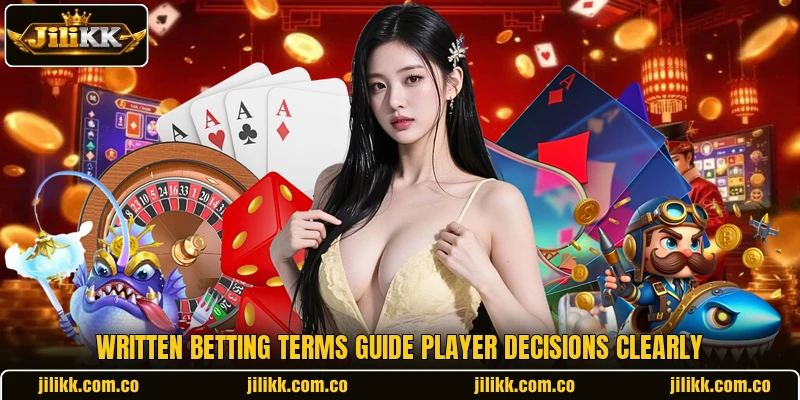 Written betting terms guide player decisions clearly Written betting terms guide player decisions clearly